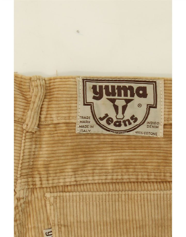 YUMA Womens Straight Corduroy Trousers W28 L29 Beige Vintage Yuma and Second-Hand Yuma from Messina Hembry 