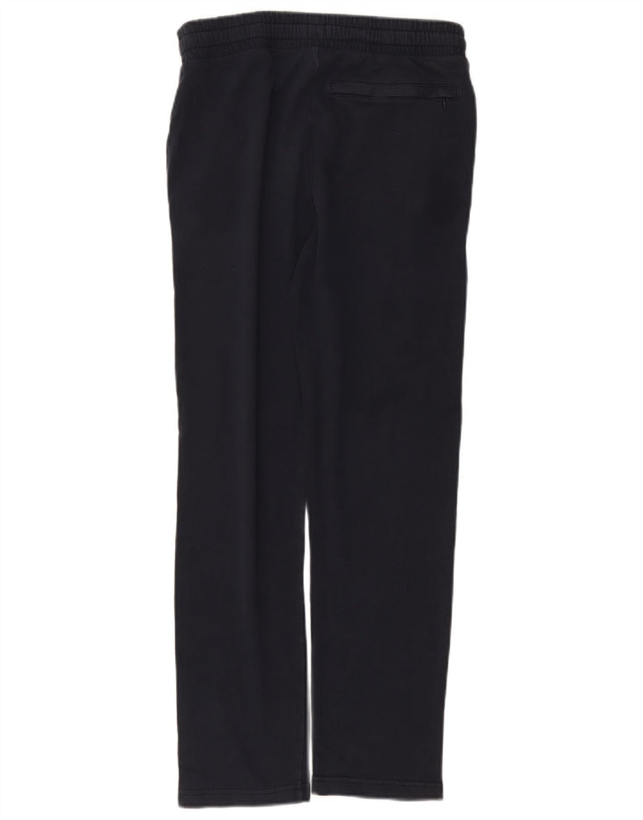 Calça de treino masculina Marks & Spencer pequena azul marinho algodão