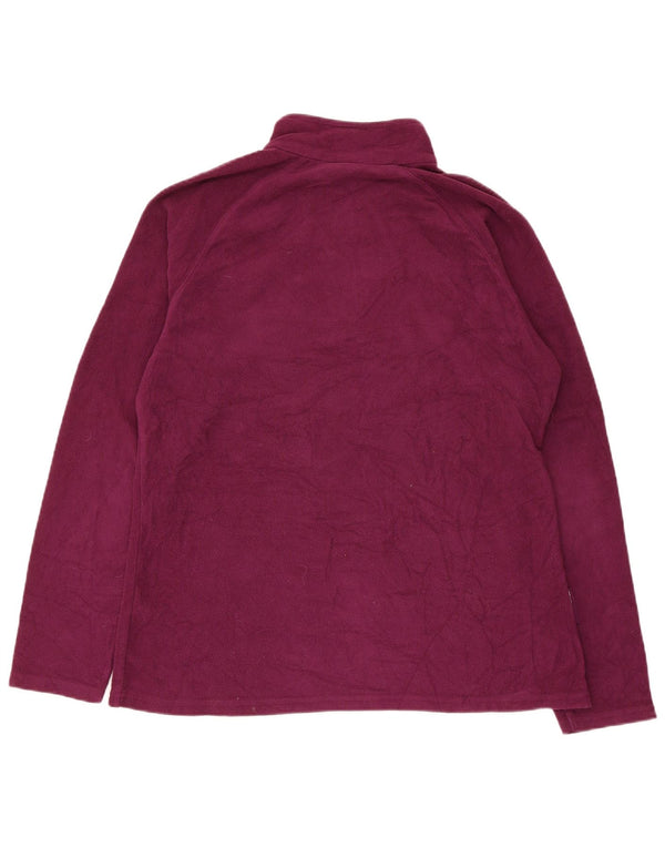 Suéter de lã feminino Mountain Warehouse com zíper e gola UK 16 grande roxo