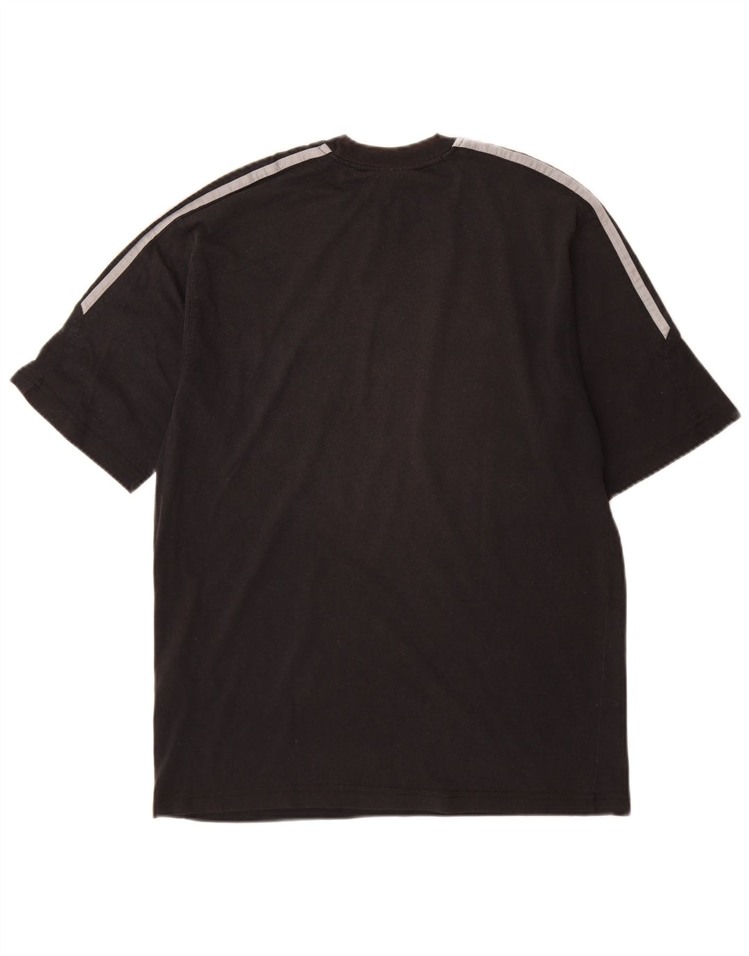 Adidas Mens Camiseta Top Médio Algodão Preto