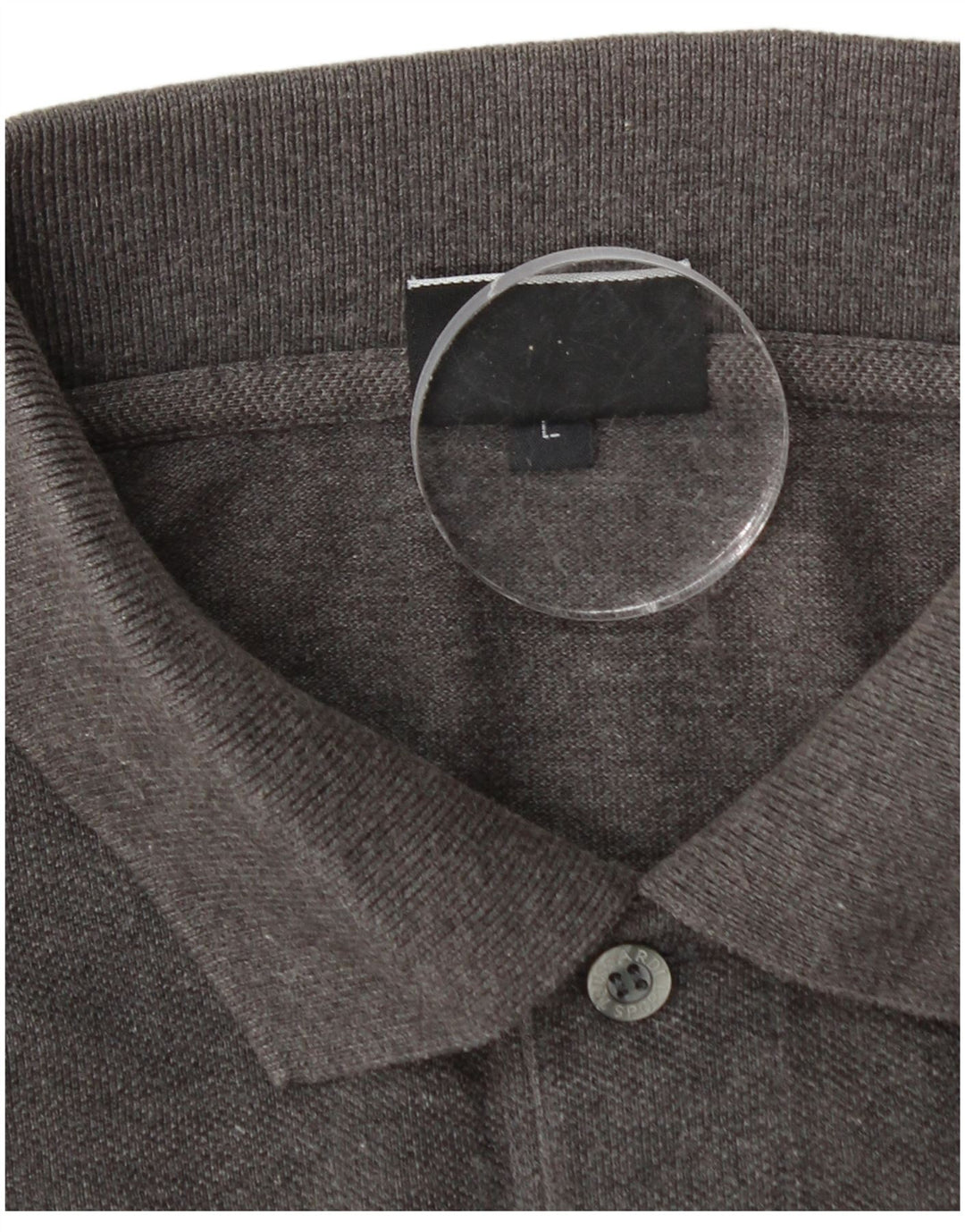 Camisa polo masculina TRUSSARDI grande algodão cinza