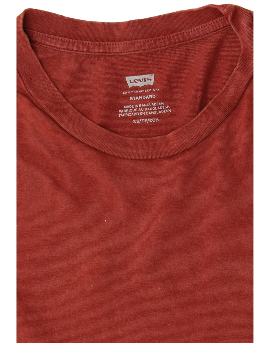Camiseta masculina Levi's Standard Fit XS algodão marrom