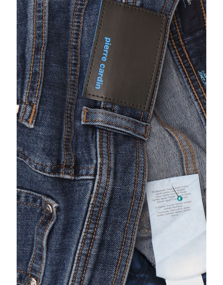 Pierre Cardin Mens Straight Jeans W34 L30 Azul Algodão
