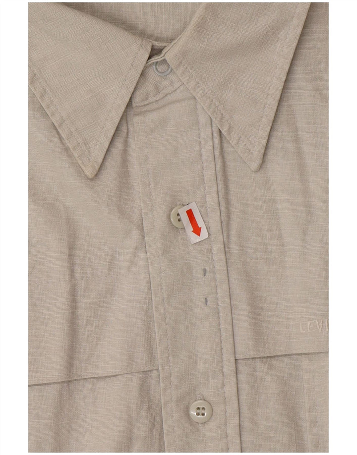 Camisa masculina de manga curta LEVI'S XL cinza linho