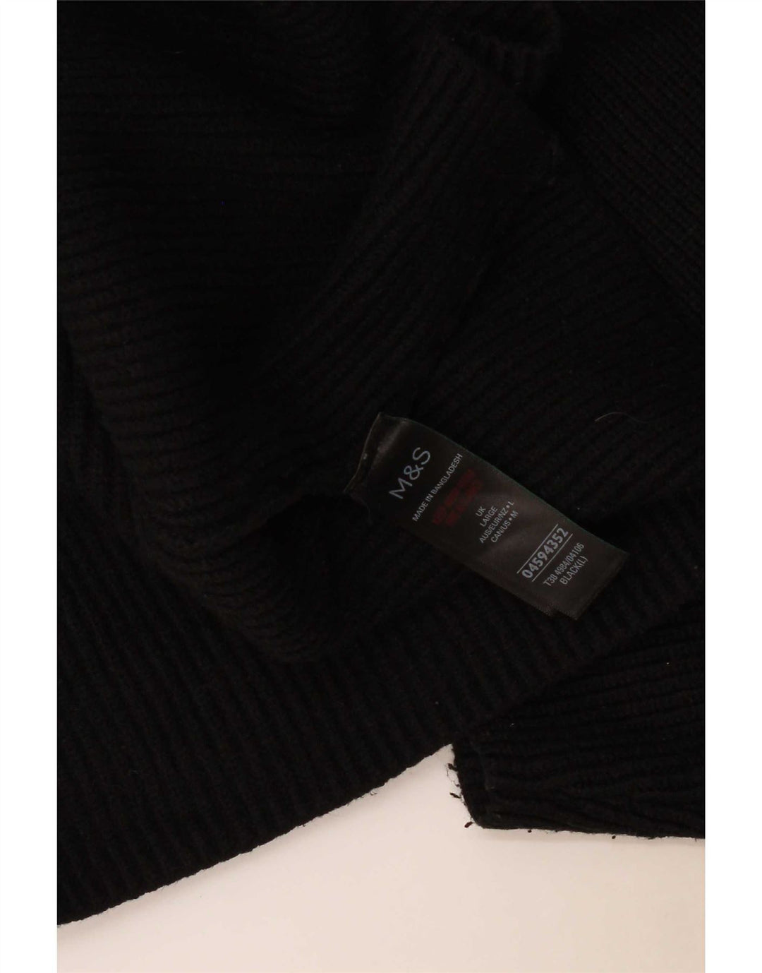 Suéter feminino Marks & Spencer grande com gola redonda Reino Unido 16 grande preto