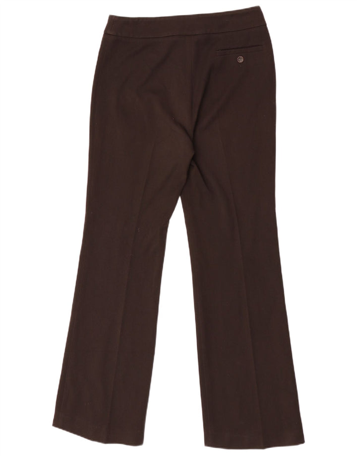 Calça feminina Max Mara Weekend Bootcut Suit Reino Unido 8 pequena W27 L30 marrom