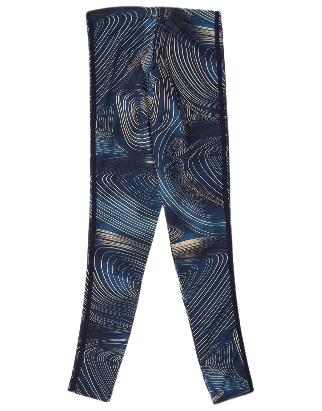 Leggings Adidas Feminino Abstract Pattern UK 8 Pequeno Azul Marinho Poliéster