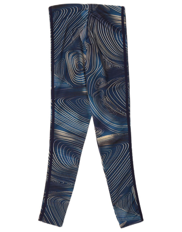 Leggings Adidas Feminino Abstract Pattern UK 8 Pequeno Azul Marinho Poliéster