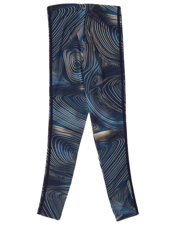 Leggings Adidas Feminino Abstract Pattern UK 8 Pequeno Azul Marinho Poliéster