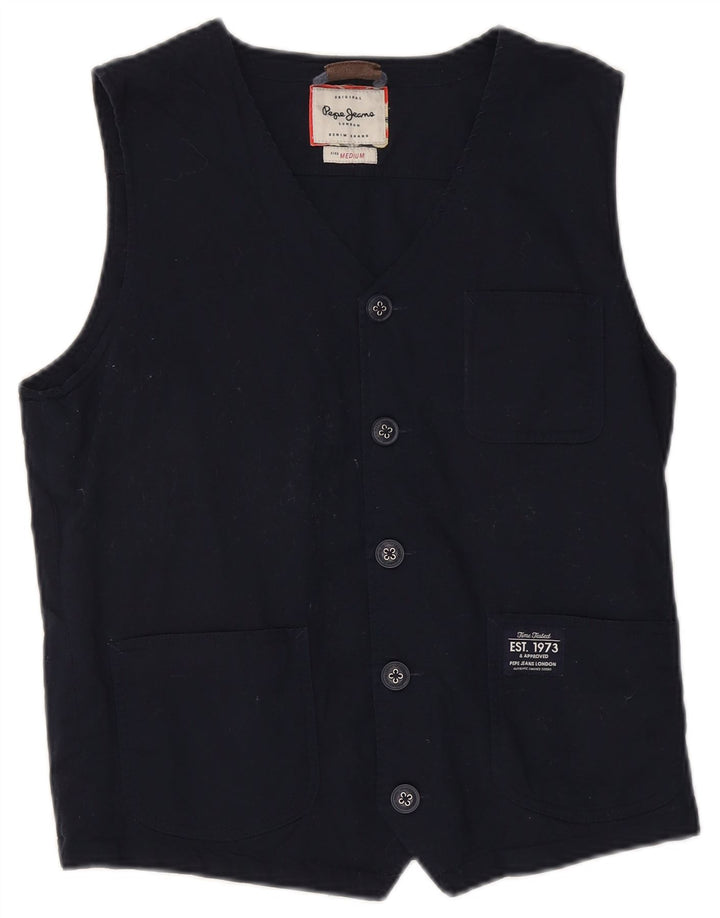 Colete masculino PEPE Jeans médio azul marinho algodão