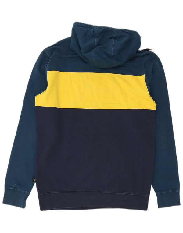 Vans Mens Graphic Hoodie Jumper XS Azul Marinho Colourblock Algodão
