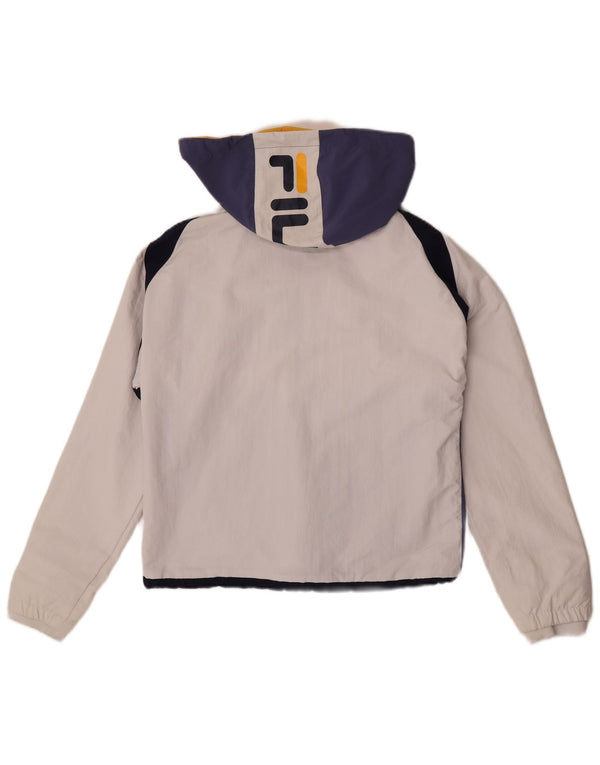 Jaqueta Fila Boys Oversized Graphic Anorak 5-6 Anos 2XS Branco Colourblock