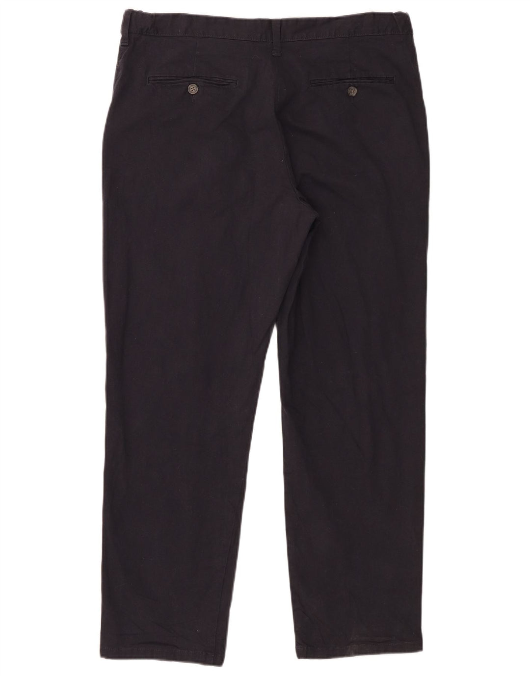 Calça chino masculina Marks & Spencer de ajuste regular W36 L29 algodão azul marinho