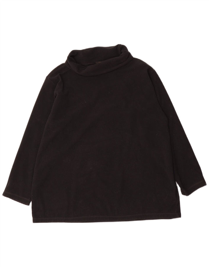 Suéter de lã grande Marks & Spencer feminino Reino Unido 18 XL preto poliéster