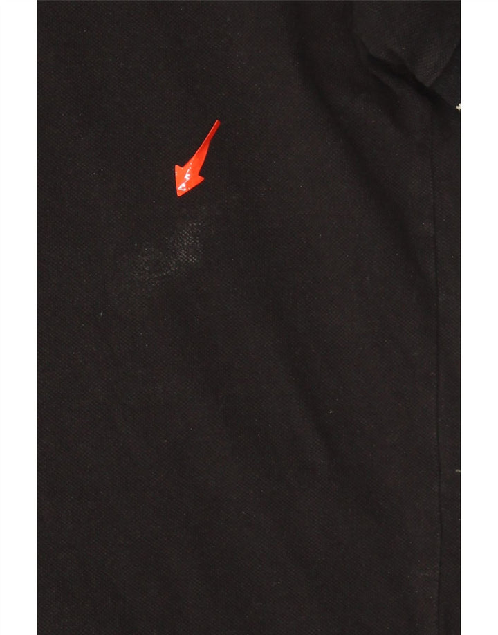 Camisa polo masculina GAS de algodão preto médio