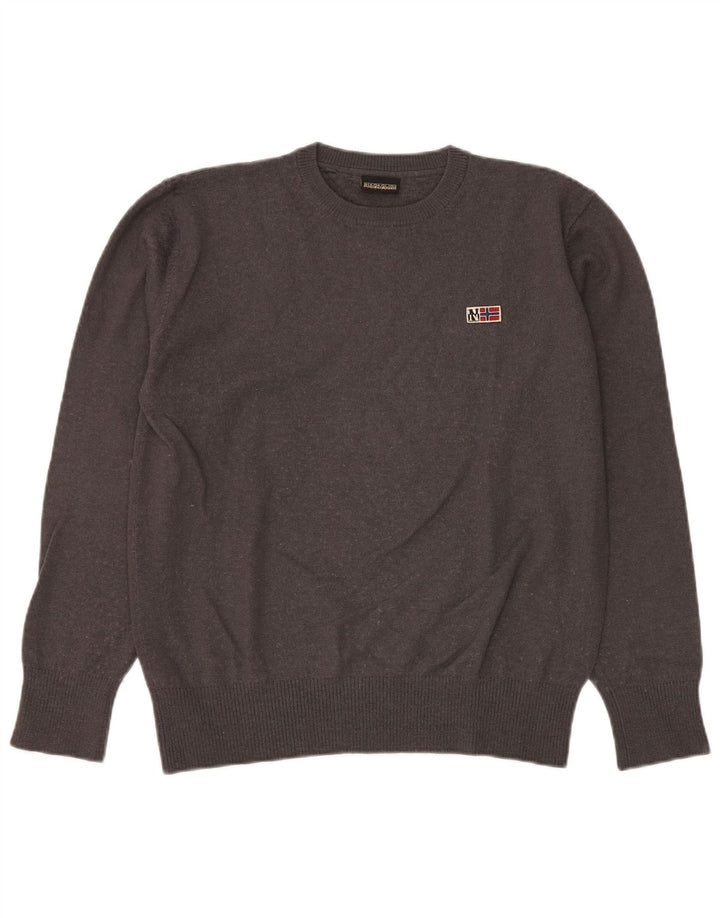 Suéter feminino NAPAPIJRI com gola redonda UK 20 2XL cinza