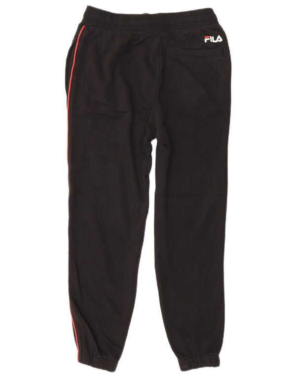 Calça de treino masculina Fila Joggers XS preto listrado de algodão