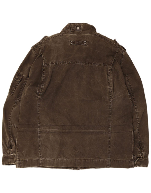 Jaqueta militar masculina Camel Active UK 42 XL algodão cáqui