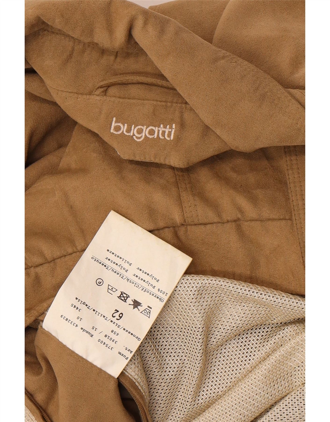 Jaqueta bomber masculina Bugatti EU 62 6XL poliéster marrom