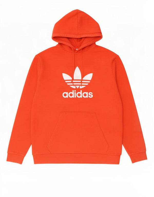 Adidas masculino gráfico moletom com capuz grande algodão vermelho