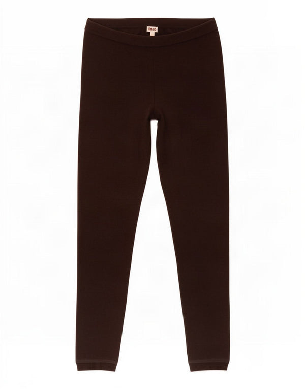 Kenzo Womens Leggings UK 8 Small Brown Wool