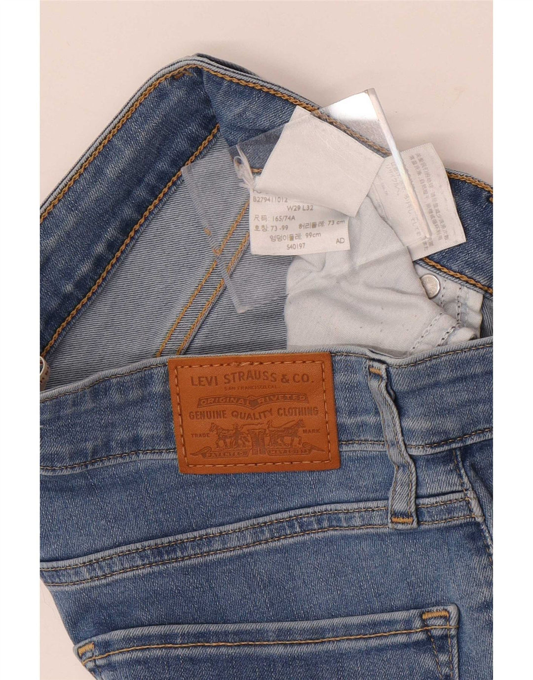 Calça jeans feminina Levi's 725 High Rise Bootcut W29 L32 Azul