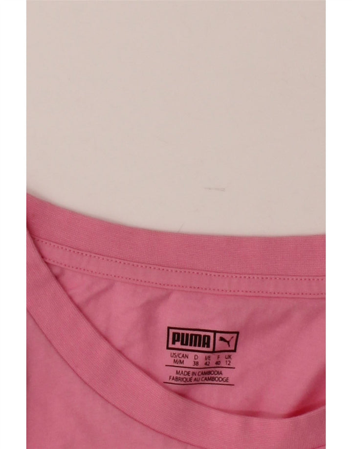 PUMA Womens Crop Vest Top UK 12 Médio Rosa