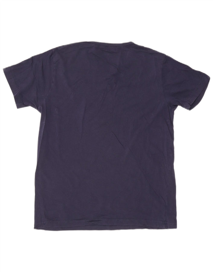 Camiseta masculina Lyle & Scott grande algodão azul marinho