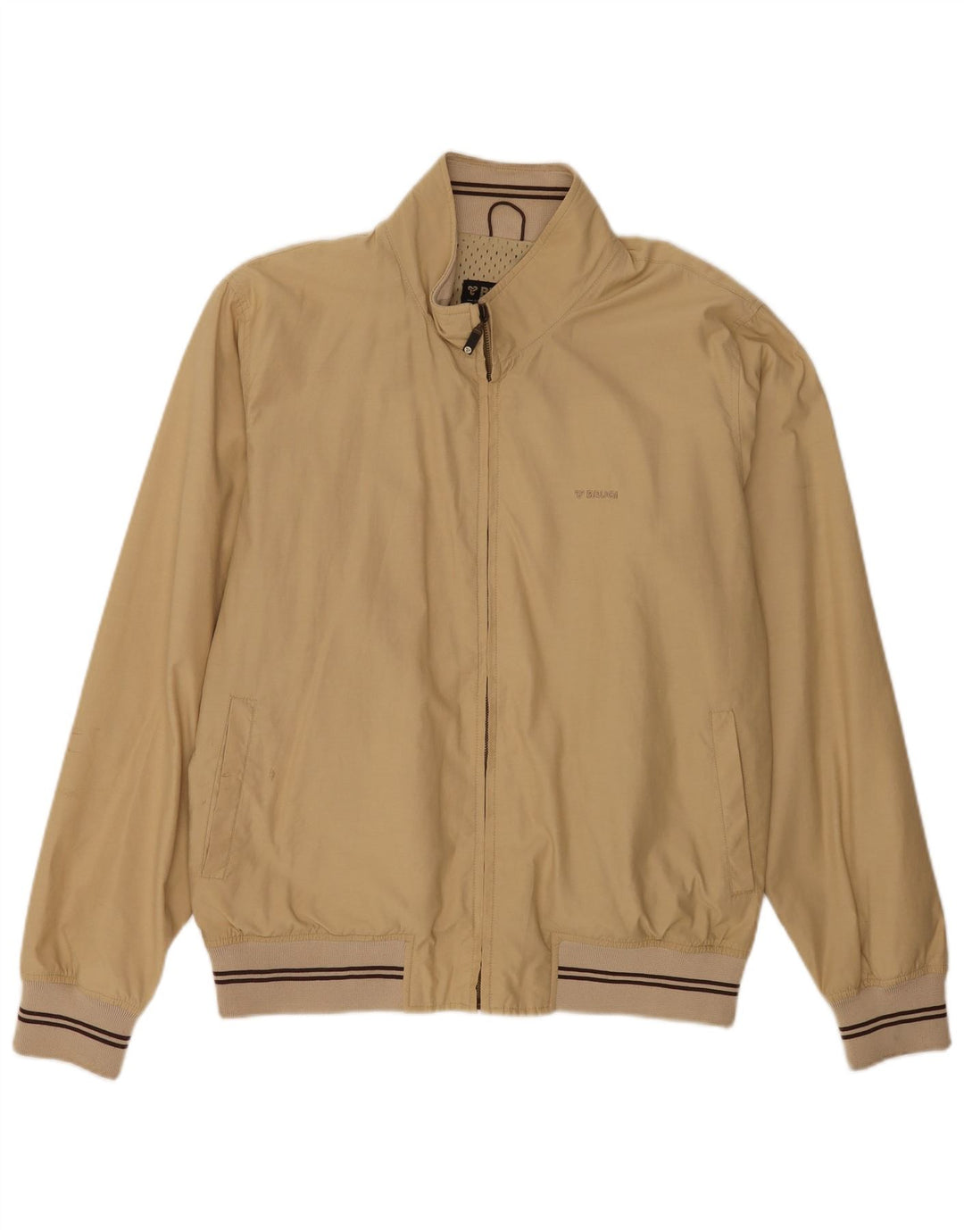 Jaqueta bomber masculina Brugi UK 42 XL algodão bege