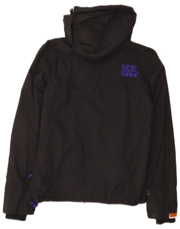 Jaqueta corta-vento feminina Superdry The Windcheater Graphic UK 2 2XS preta