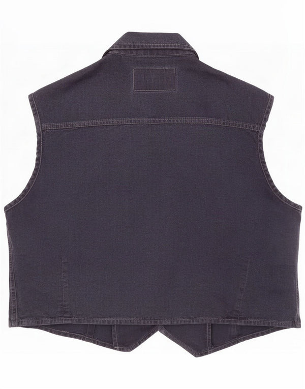 Mash Womens Denim Gilet UK 14 Grande Algodão Azul Marinho