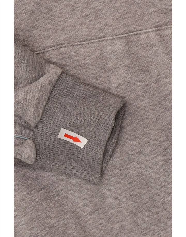 Puma masculino gráfico moletom com capuz cinza médio manchado