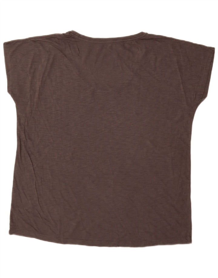 Calvin Klein Jeans Camiseta Feminina Oversized Graphic Top UK 14 Cinza Médio