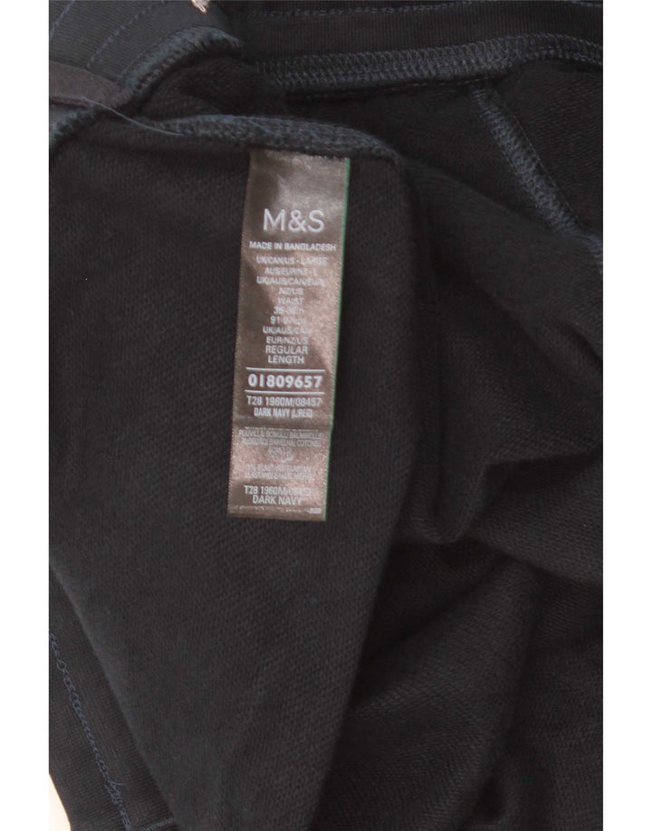 Shorts esportivos masculinos Marks & Spencer grandes de algodão azul marinho