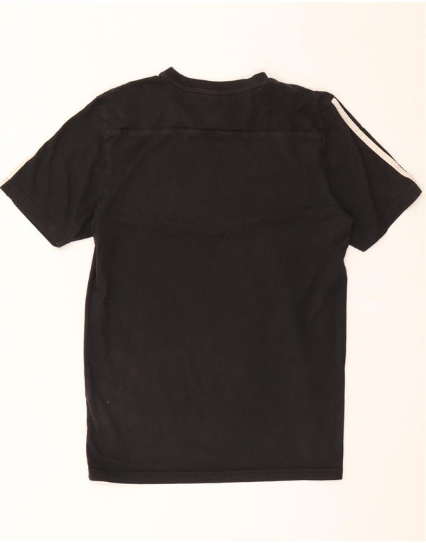 Adidas Mens Climalite Camiseta Top Pequeno Algodão Preto