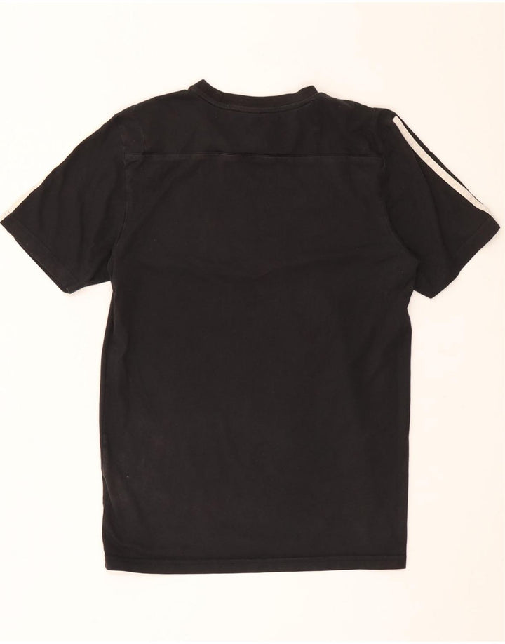 Adidas Mens Climalite Camiseta Top Pequeno Algodão Preto