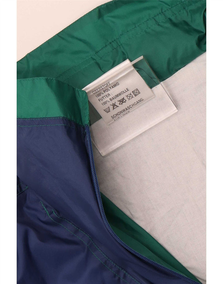 Jaqueta de chuva masculina Marcel Clair com capuz e ajuste solto EU 46 pequeno bloco azul