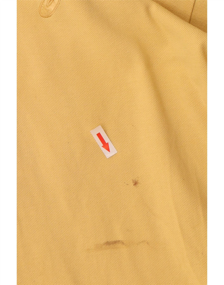 Camisa polo masculina Asics grande algodão amarelo