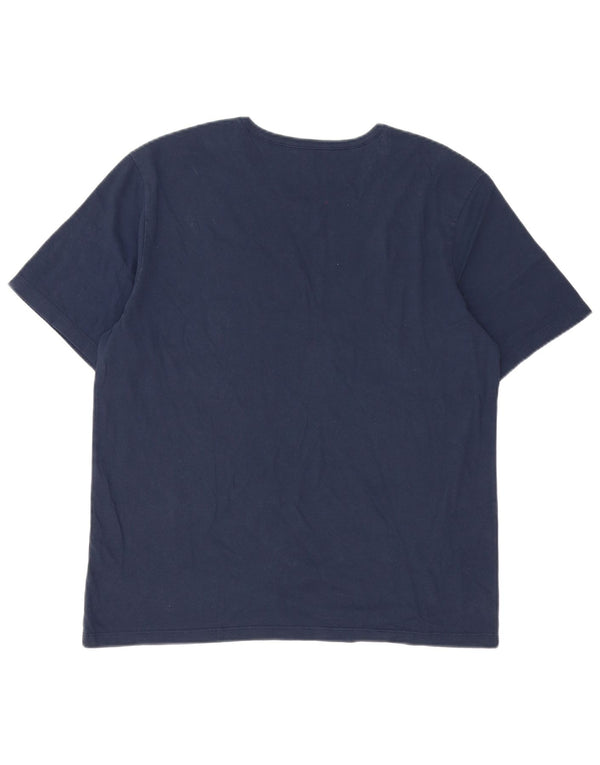Hugo Boss Mens T-Shirt Top XL Navy Blue Cotton