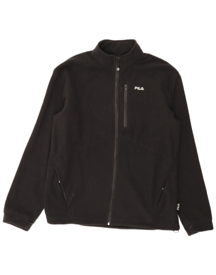 Jaqueta masculina Fila Liner Fleece UK 44 2XL poliéster preto