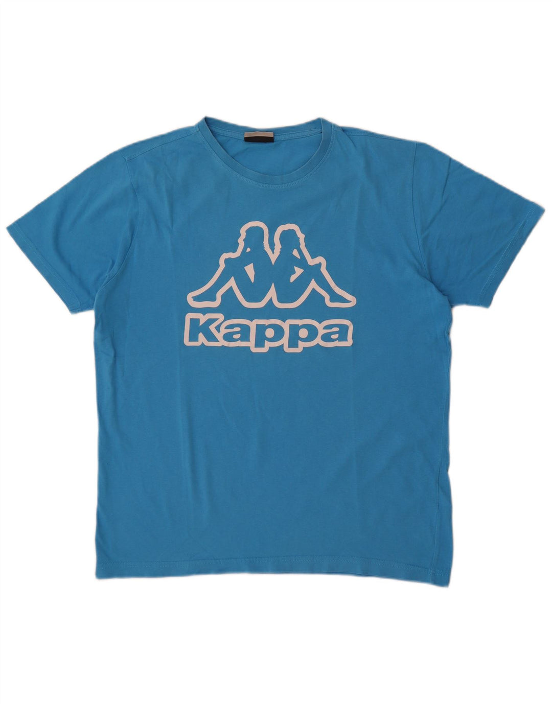 Camiseta gráfica masculina Kappa Top grande algodão azul