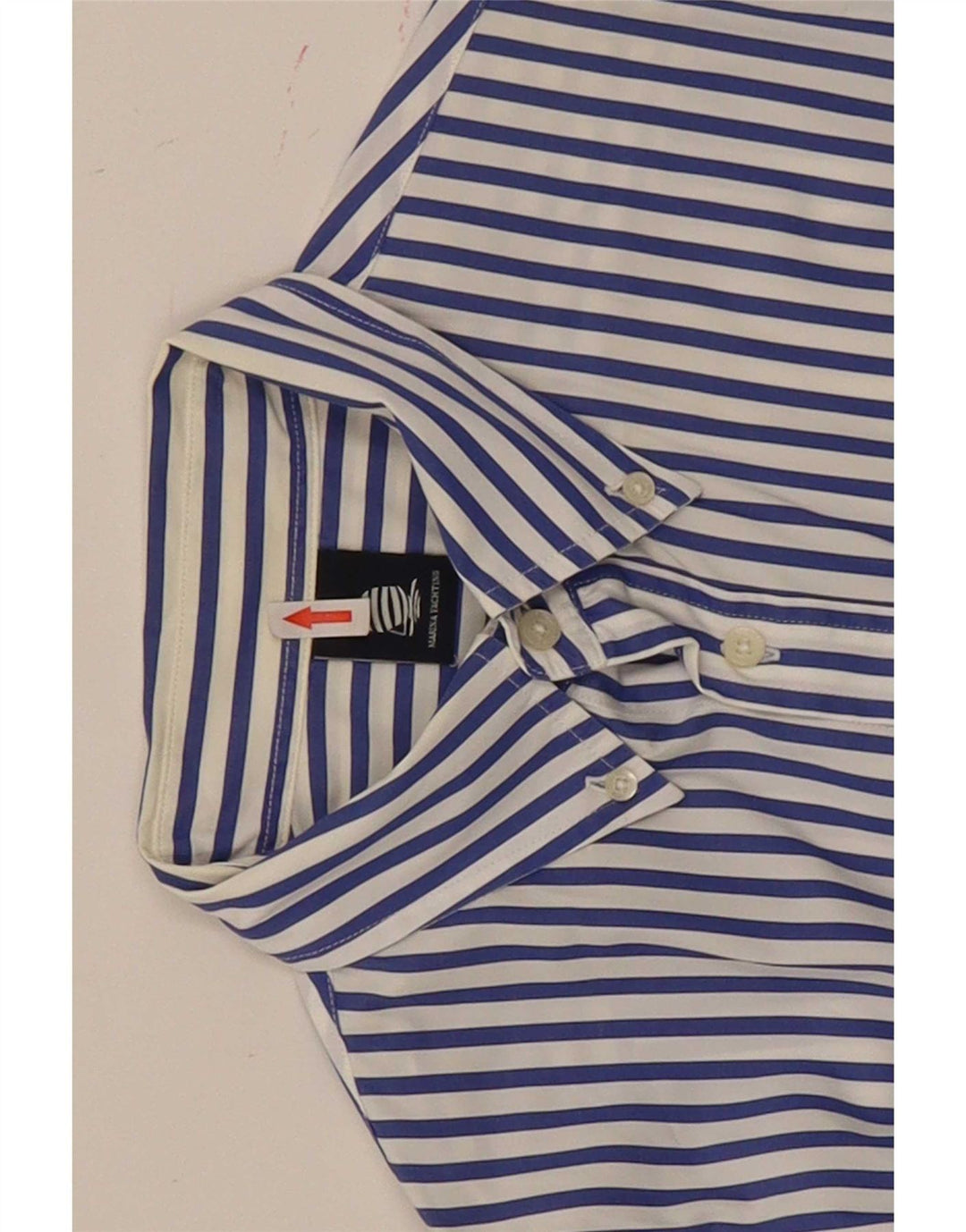 Camisa masculina Marina Yachting tamanho 41 listrada azul médio