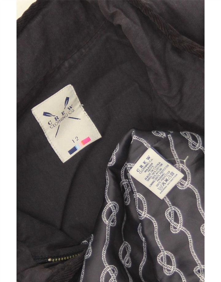 Jaqueta acolchoada feminina Crew Clothing UK 12 algodão azul marinho médio