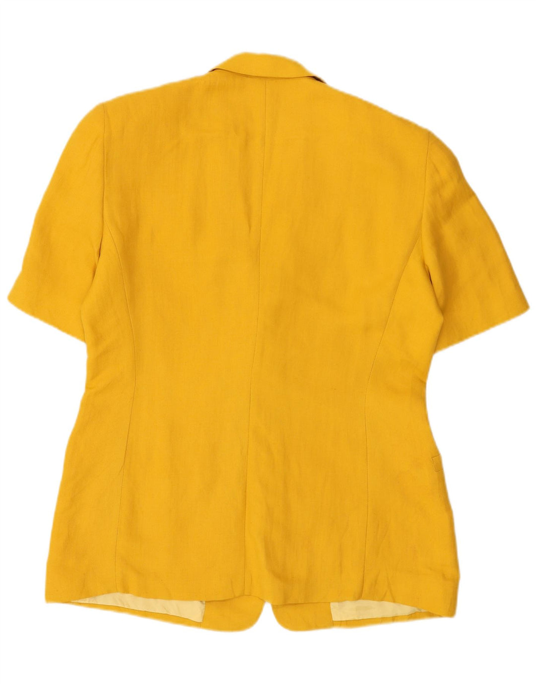Jaqueta blazer feminina MISSONI manga curta com 2 botões Reino Unido 16 grande amarelo
