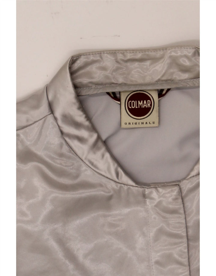 COLMAR Womens Bomber Jacket UK 8 Small Silver Vintage Colmar and Second-Hand Colmar from Messina Hembry 