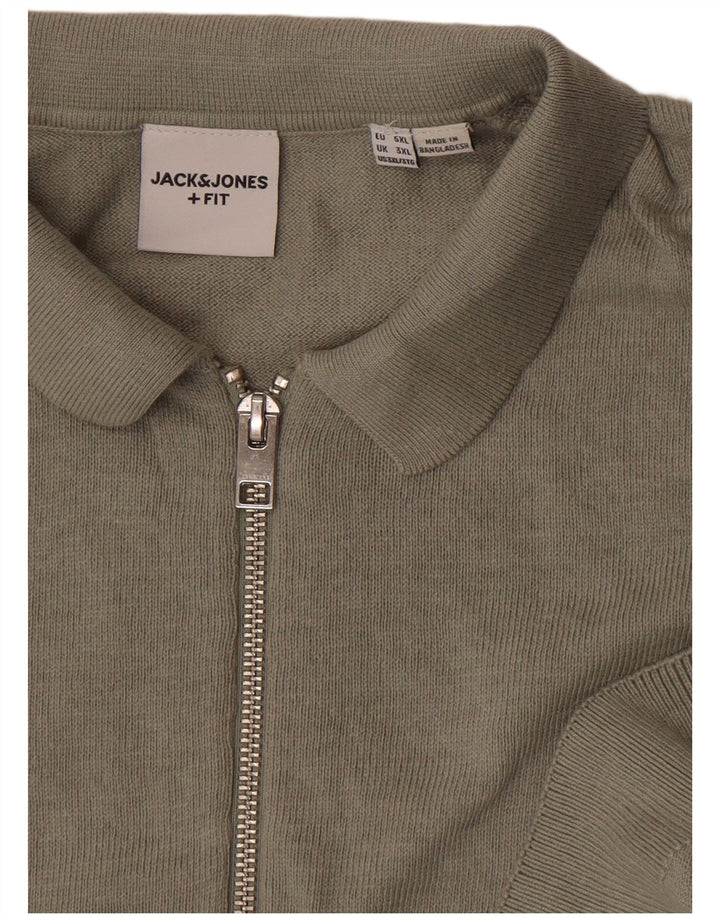 Camisa polo masculina de manga curta Jack & Jones 3XL cinza