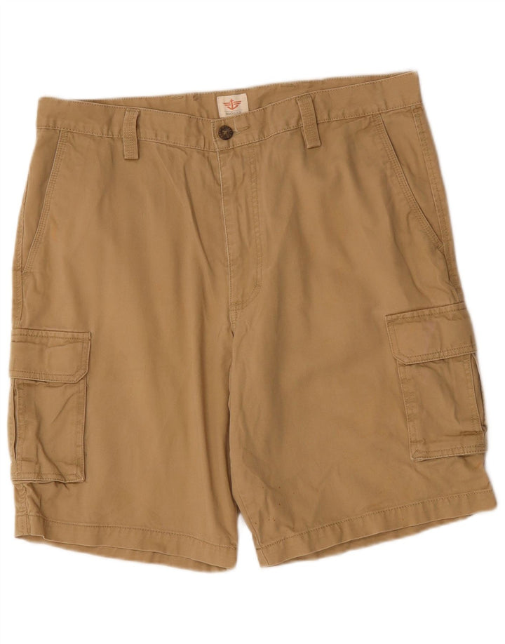Shorts cargo masculino DOCKERS W36 grande algodão bege