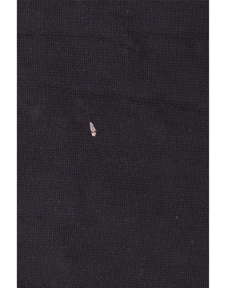 Suéter feminino Marks & Spencer com gola redonda Reino Unido 10 pequeno azul marinho