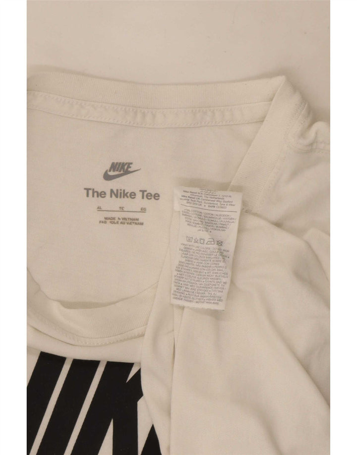 Camiseta Nike masculina gráfica Top XL algodão branco