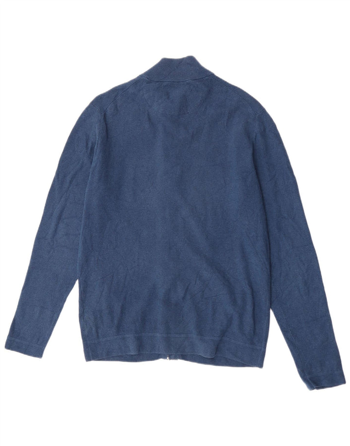 Suéter cardigã masculino Massimo Dutti XL algodão azul marinho